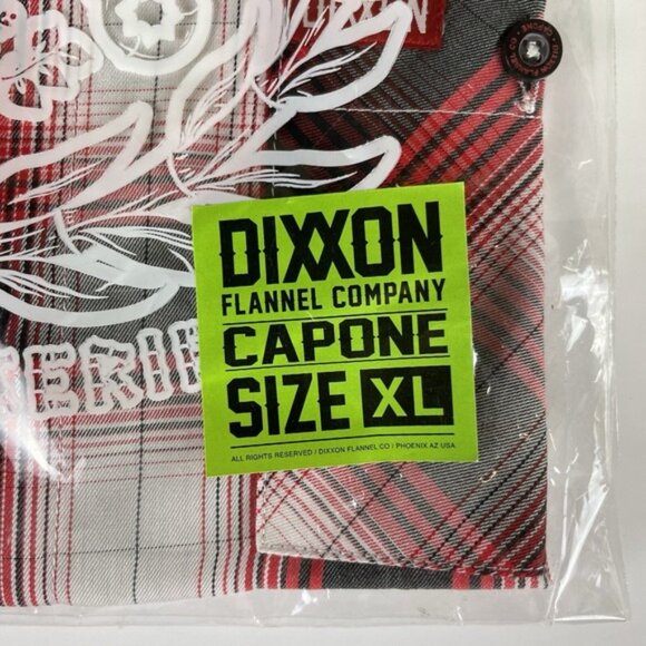 DIXXON Youth Division Shirt Boys XL Capone Bamboo Plaid Summer Camp Punk - Picture 3 of 6
